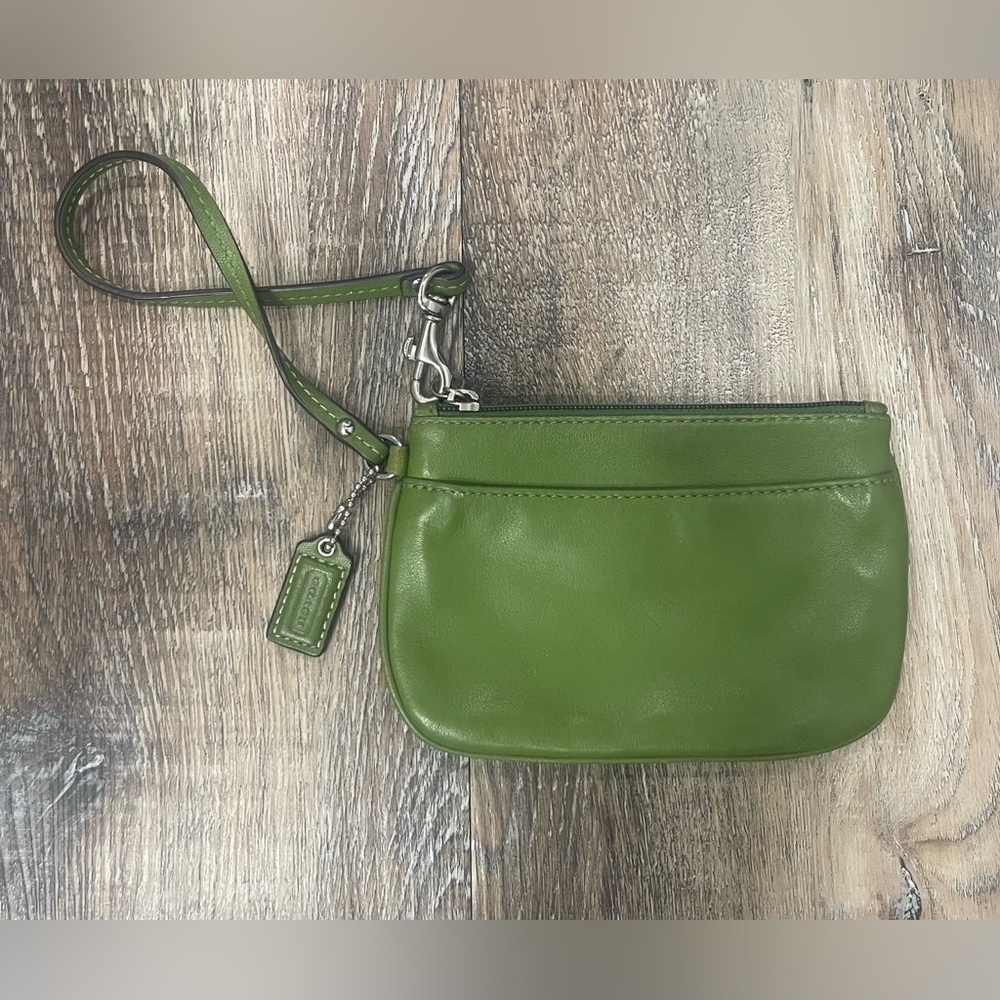 Coach Grass Green Wristlet